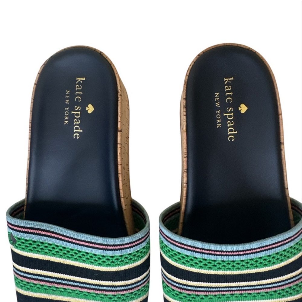 KATE SPADE NEW YORK Stripped Breeze Slide Platform Wedges - Picture 5 of 10